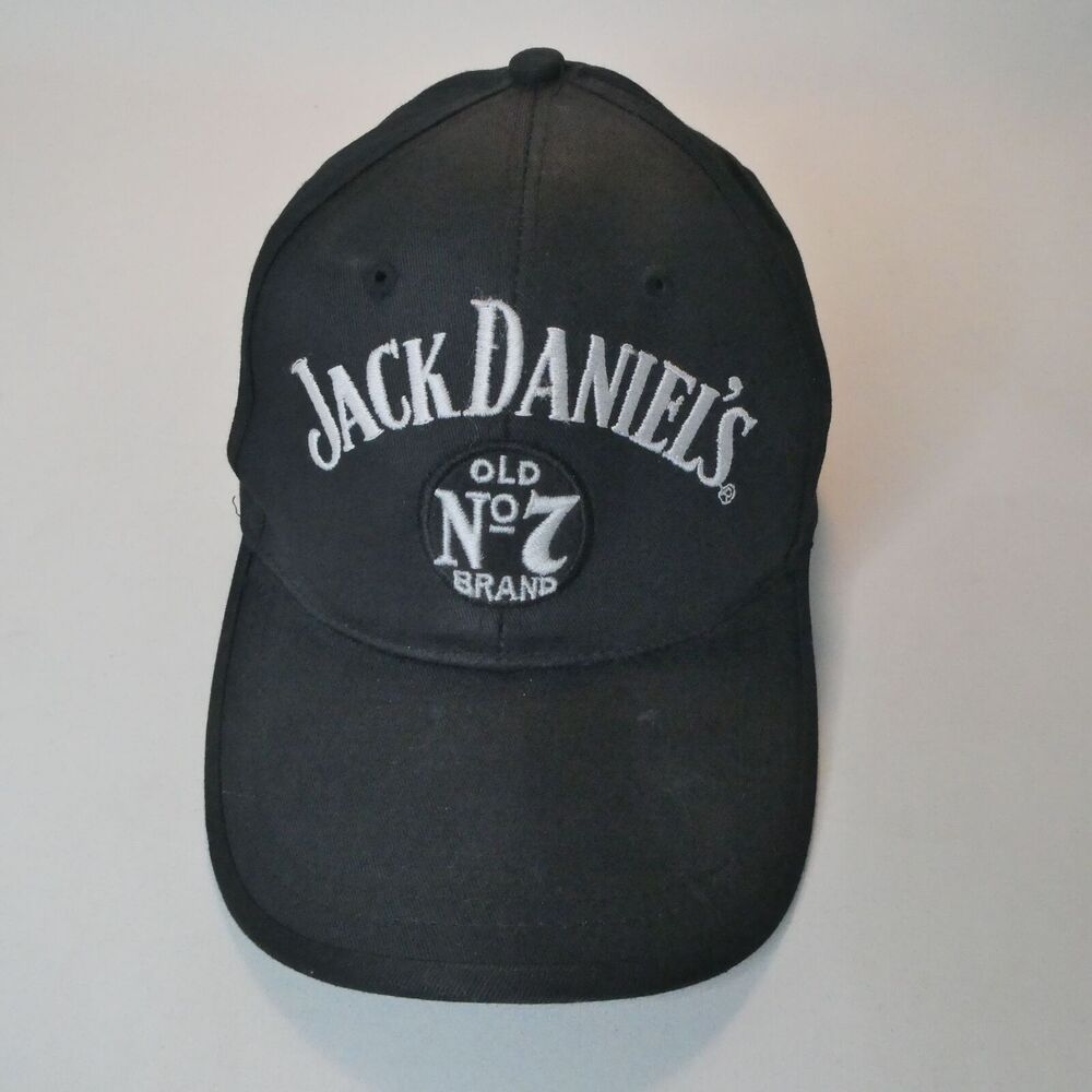 Jack Daniel's Black Hat Cap Jack Lives Here Old No. 7 100% Cotton Embroidered
